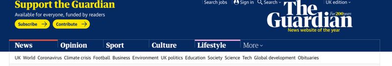 English news site
