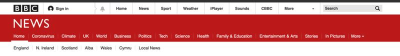 English news site