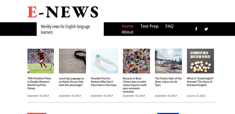 English news site