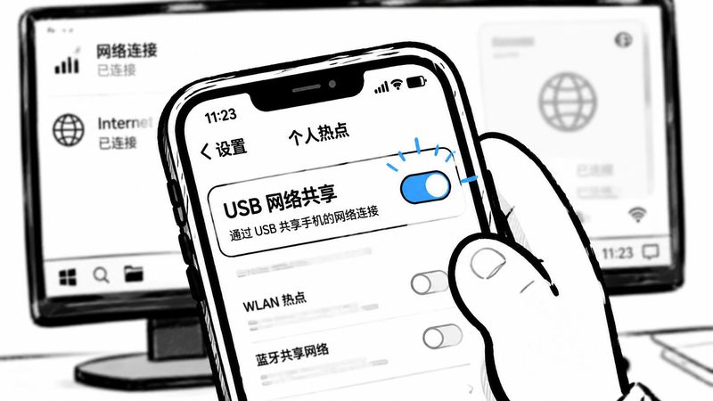 Usb share hot spots
